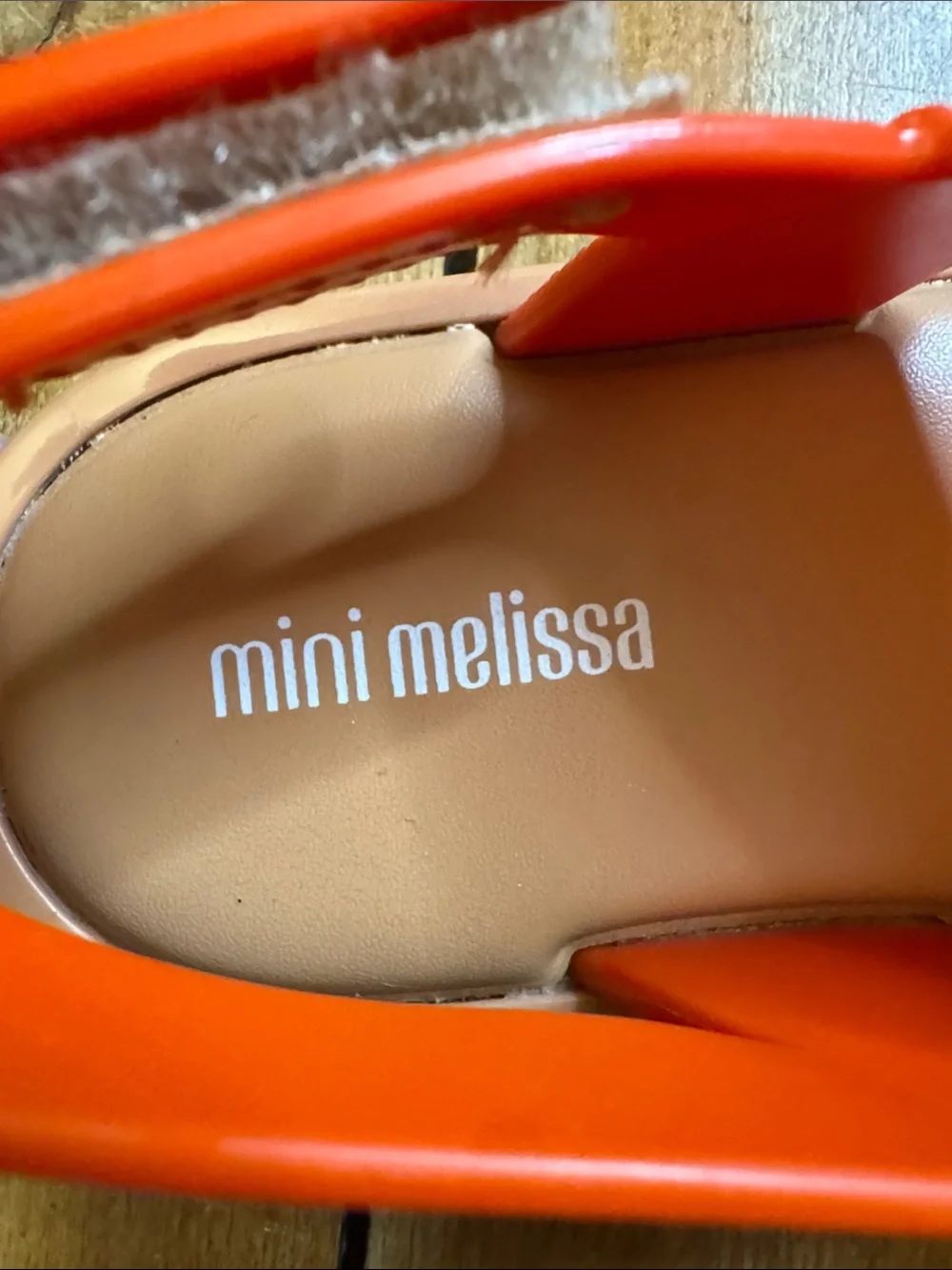 Mini Melissa Cross-Strap Sandals size 10 orange toddler girls summer beach